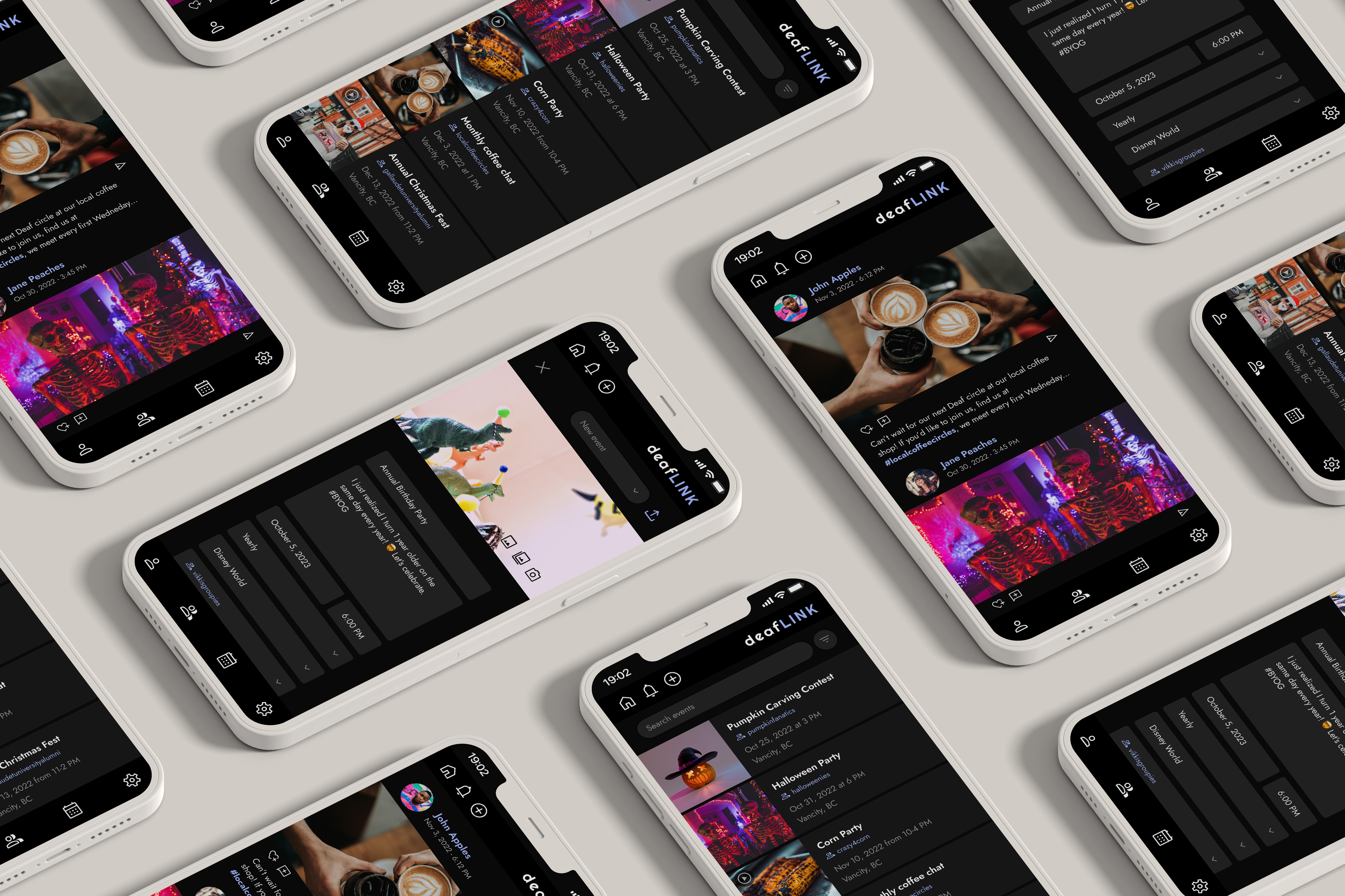 deafLINK mockups